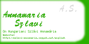 annamaria szlavi business card